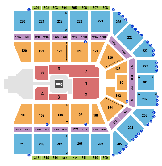 Van Andel Arena WWE Seating Chart